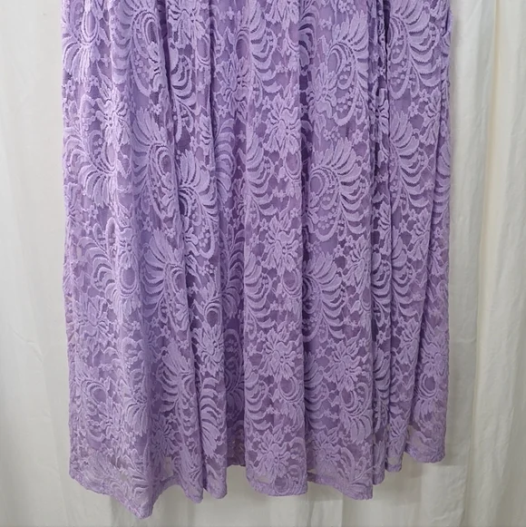 🥳HOST PICK🥳 Torrid 3 3X 22/24 Midi Lavender Lace Midi Fit Flare Dress Whimsy - Picture 6 of 12